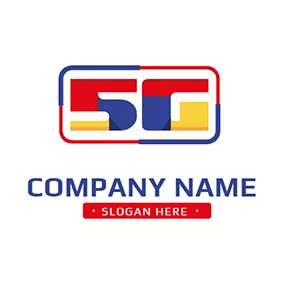 Digit Logo 5g Rectangle Frame Simple logo design