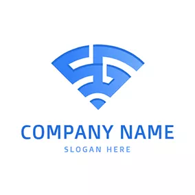 Digital Logo 5g Wifi Sector Simple logo design