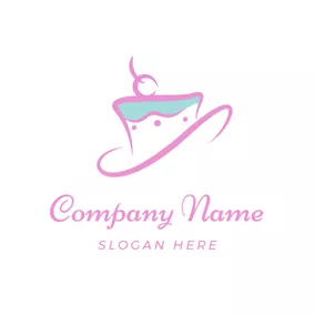 Delicious Logo Abstract Cupcake Icon logo design