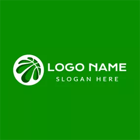 Circular Logo Abstract Green Basketball logo design