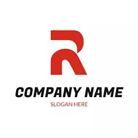 Logotipo R Abstract Red Letter R logo design
