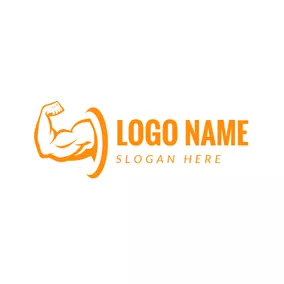 Male Logo Abstract Strong Man Arm logo design