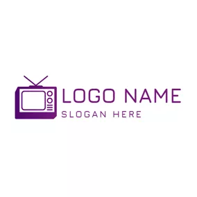 Shape Logo Antique Purple Tv logo design