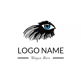 Canvas Logo Art Freehand and Eyelash logo design