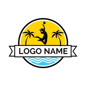 Logotipo De Playa Athlete and Beach Volleyball logo design