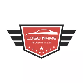 Automotive Logo Badge and White Car logo design