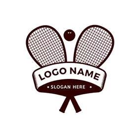 Logo Insigne Badge Squash Racket Ball logo design