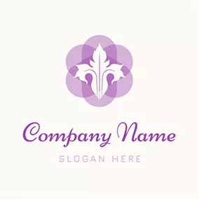 Logo En Forme De Fleur Beautiful Flower Shape Lily logo design