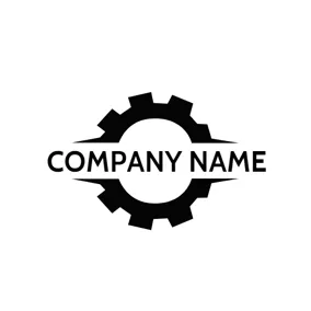 Automobile Logo Big Gear and Mechanic logo design