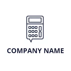 Account Logo Black and White Calculator logo design