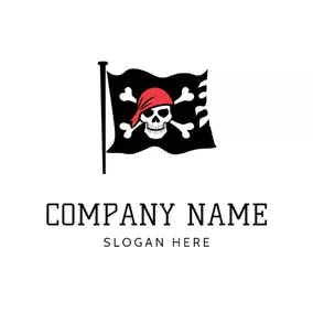 Danger Logo Black Flag and Pirates logo design