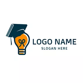 Brain Logo Book Bulb and Learning logo design