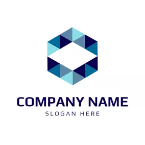 Logotipo De Nueva Empresa Bright Blue Kaleidoscope logo design
