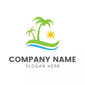 ビーチ　ロゴ Bright Sunshine Coast logo design