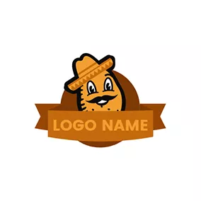 Goblin Logo Brown Banner and Potato logo design