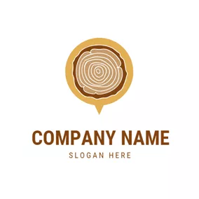 Industrial Logo Bubble Shape and Woodworking logo design