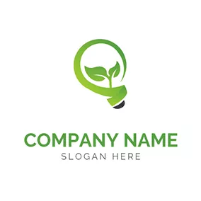 Environmental Logo Bulb Shape Biodegradable Logo logo design
