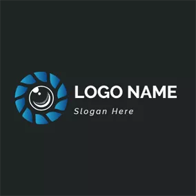 Spiral Logo Camera Lens and Photography Lens logo design