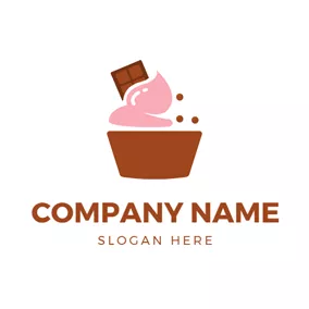 Delicious Logo Chocolate and Ice Cream Cake logo design