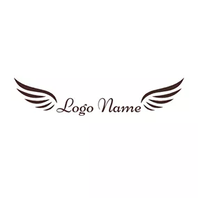 Beautiful Logo Chocolate Angel Wing logo design