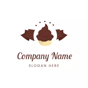 Delicious Logo Chocolate Bar and Cupcake logo design