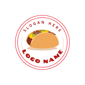 Delicious Logo Circle Mexico Taco logo design