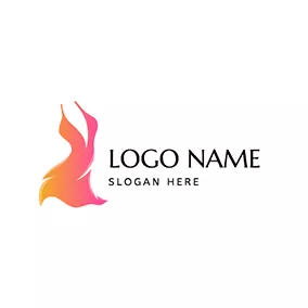 Elegance Logo Clothes Dress Simple Female logo design