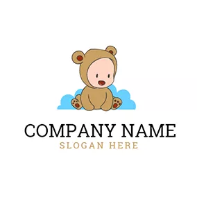 Logótipo Roupa Coffee Clothing and Cute Child logo design