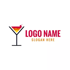 カラフルなロゴ Colorful Cocktail Icon logo design