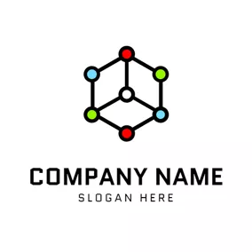 Colorful Logo Colorful Dot and Blockchain logo design