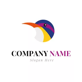 Colorful Logo Colorful Kingfisher Head Icon logo design