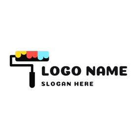 Zeichnen Logo Colorful Paint Brush logo design