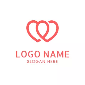 婚禮Logo Conjoint Heart and Sweet Wedding logo design