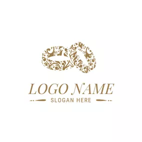 Engagement Logo Creative Rings and Wedding logo design