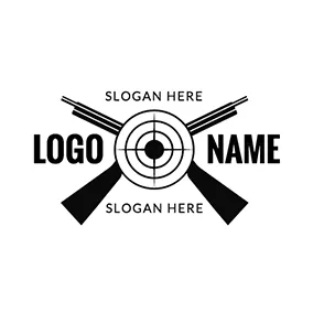 Gang Logo Cross Guns and Target logo design