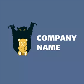 Darkness Logo Cute Bear and Jelly logo design