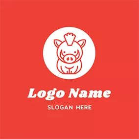 Cute Logo Cute Cartoon Boar Design logo design