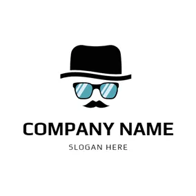Boss Logo Cute Formal Hat and Glasses logo design