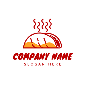 Delicious Logo Delicious Steaming Taco logo design