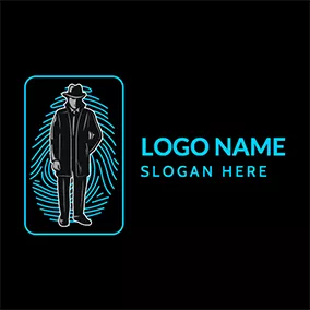 Darkness Logo Detective Man logo design