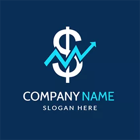 S Logo Dollar Sign and Finance Graph logo design