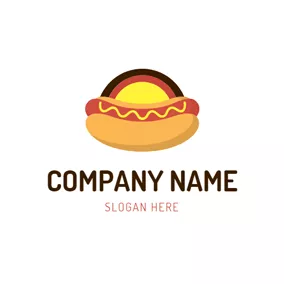Cafeteria Logo Double Deck Hot Dog logo design