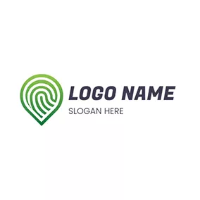触碰 Logo Drop Fingerprint Line Touch logo design