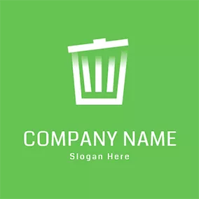 Environmental Logo Empty Trash Can logo design
