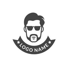 Male Logo Encircled Fashion Hipster Icon logo design
