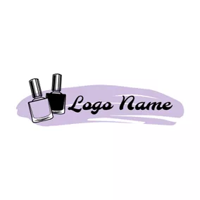 Bottle Logo Fashion and Beauty Nails logo design