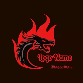 Spice Logo Fire and Dragon logo design