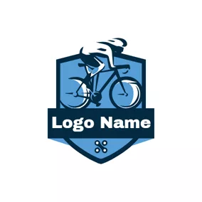 Speed Logo Flat Badge and Bike logo design