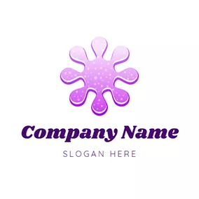 Logo En Forme De Fleur Flower Shaped and Slime logo design