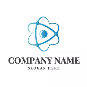 Logo En Forme De Fleur Flower Triangular Simple Nuclear logo design